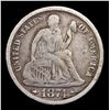 Image 2 : 1874-p Seated Liberty Dime 10c Grades vf++