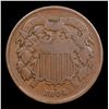 Image 2 : 1864 Large Motto Two Cent Piece 2c Grades vf++