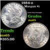Image 1 : 1884-o Morgan Dollar $1 Grades GEM Unc