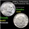 Image 1 : 1936-p Arkansas Old Commem Half Dollar 50c Grades GEM Unc