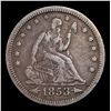 Image 2 : 1853-p Arrows & Rays Seated Liberty Quarter 25c Grades vf++