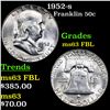 Image 1 : 1952-s Franklin Half Dollar 50c Grades Select Unc FBL