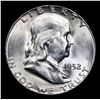 Image 2 : 1952-s Franklin Half Dollar 50c Grades Select Unc FBL