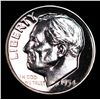 Image 2 : Proof 1954-p Roosevelt Dime 10c Grades GEM+ Proof