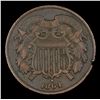 Image 2 : 1864 Large Motto Two Cent Piece 2c Grades vf++