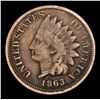 Image 2 : 1863 Indian Cent 1c Grades vg+