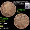 Image 1 : 1783 Georgivs Triumpho Token Colonial Cent GW-54, Baker-7 R-3 1c Graded f15 By SEGS