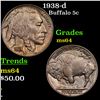 Image 1 : 1938-d Buffalo Nickel 5c Grades Choice Unc