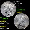 Image 1 : 1924-s Peace Dollar $1 Grades Select Unc