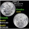 Image 1 : 1891-p Morgan Dollar $1 Grades Select Unc