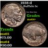 Image 1 : 1938-d Buffalo Nickel 5c Grades Choice+ Unc