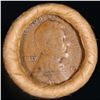 Image 2 : Mixed small cents 1c orig shotgun roll, 1917-d Wheat Cent, 1898 Indian Cent other end, Brinks Wrappe
