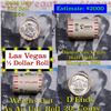 Image 1 : Old Casino Uncirculated Mixed Date 1959 & D Franklin 50c Roll $10 Halves Las Vegas Dunes Wrapper