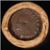 Image 3 : Mixed small cents 1c orig shotgun roll, 1917-d Wheat Cent, 1890 Indian Cent other end, Brinks Wrappe