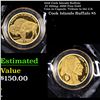 Image 1 : 2019 Cook Islands Buffalo $5 200mg .9999 Fine Gold Coin in Capsule. Tribute to the U.S.