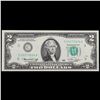 Image 2 : 1976 $2 Green Seal Federal Reserve Note Grades Gem CU