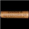 Image 4 : Mixed small cents 1c orig shotgun roll, 1917-d Wheat Cent, 1890 Indian Cent other end, Brinks Wrappe