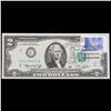 Image 2 : 1976 $2 Federal Reserve Note 1st Day of Issue, with Stamp Grades Gem CU