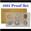 Image 1 : 1961 United States Mint Proof Set In Original Evelope! 5 Coins Inside!