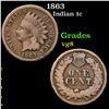 Image 1 : 1863 Indian Cent 1c Grades vg, very good