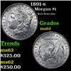 Image 1 : 1891-s Morgan Dollar $1 Grades Select Unc