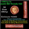 Image 1 : Shotgun Lincoln 1c roll, 1963-p 50 pcs Abbott Coin Counter Co., Greenwich, Conn. Wrapper