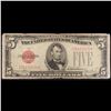 Image 2 : 1928F $5 Red Seal Legal Tender Note  Grades f+