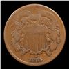 Image 2 : 1865 Fancy 5 Two Cent Piece 2c Grades f, fine