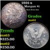 Image 1 : 1891-s Morgan Dollar $1 Grades Select Unc