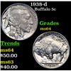Image 1 : 1938-d Buffalo Nickel 5c Grades Choice Unc