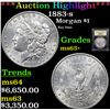 Image 1 : ***Auction Highlight*** 1883-s Morgan Dollar $1 Graded Select+ Unc By USCG (fc)