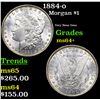 Image 1 : 1884-o Morgan Dollar $1 Grades Choice+ Unc