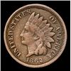 Image 2 : 1862 Indian Cent 1c Grades vf++