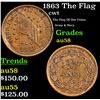 Image 1 : 1863 The Flag Civil War Token 1c Grades Choice AU/BU Slider