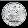 Image 2 : ***Auction Highlight*** 1857-p Seated Liberty Quarter 25c Graded ms64+ By SEGS (fc)