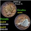 Image 1 : 1925-p Peace Dollar $1 Grades Choice Unc