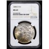 Image 2 : NGC 1884-o Morgan Dollar $1 Graded ms63 By NGC