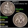 Image 1 : 1855-o Seated Half Dollar 50c Grades vf+