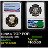 Image 1 : Proof NGC 1982-s Kennedy Half Dollar TOP POP! 50c Graded pr70 dcam By NGC