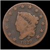 Image 2 : 1828 Lg Narrow Date Coronet Head Large Cent 1c Grades vg, very good