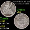 Image 1 : 1837 No Stars, Sm Date Seated Liberty Half Dime 1/2 10c Grades vf+
