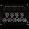 Image 2 : Partial Proof Franklin 50c Capital Plastic Holder, 1955-1963, 9 proof coins