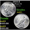 Image 1 : 1923-d Peace Dollar $1 Grades Select Unc