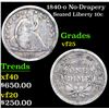 Image 1 : 1840-o No-Drapery Seated Liberty Dime 10c Grades vf+