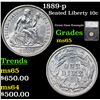 Image 1 : 1889-p Seated Liberty Dime 10c Graded ms65 By SEGS