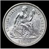 Image 2 : 1889-p Seated Liberty Dime 10c Graded ms65 By SEGS