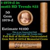 Image 1 : Shotgun Lincoln 1c roll, 1979-d 50 pcs Brandt Wrapper