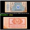 Image 1 : Military Payment Certificate (MPC) Series 472 5c Grades vf+