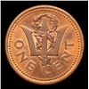 Image 2 : 1987 Barbados 1 Cent 1c KM-10 Grades Choice Unc RB