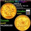 Image 1 : ***Auction Highlight*** 1904-p Gold Liberty Quarter Eagle 2.5 Graded ms67 By SEGS (fc)